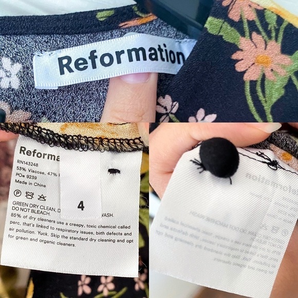 Reformation Dress Creed Midi Slit Floral Cutout Keyhole Marseille 4 EUC - Picture 3 of 13